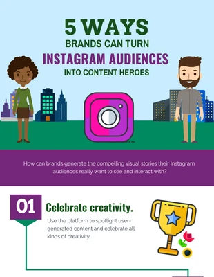 Free  Template: Instagram Audiences Hacks Infographic Template