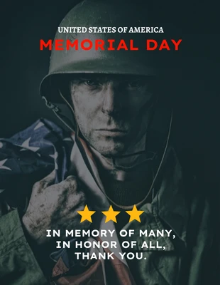 Free  Template: US Memorial Day Flyer Template