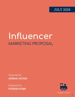 Free  Template: Influencer Marketing Proposal Template