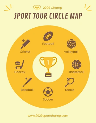 Free  Template: Cheerful Sport Circle Map Diagram Template