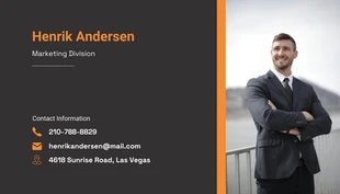 Black Orange Modern Automotive Rental Business Card - Page 2