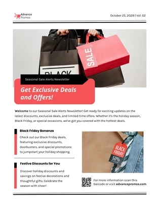 business  Template: Seasonal Sale Alerts Newsletter Template