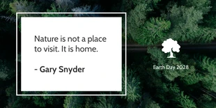 Free  Template: Earth Day Quote Twitter Post