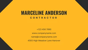 Dark Grey And Orange Modern Contractor Business Card - Page 2