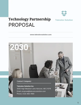 Free  Template: Technology Partnership Proposal Template