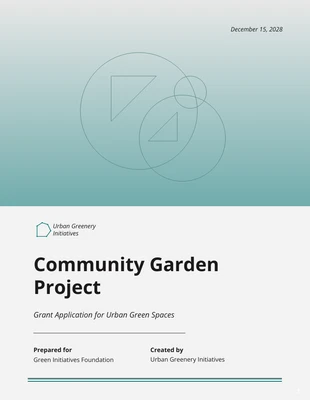 premium  Template: Community Garden Project Grant Proposal Template