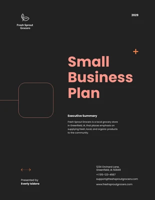 Free  Template: Black Sea Pink Small Business Plan Template