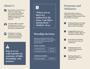 Minimalist Clean Simple Church Brochure - Page 2