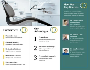 Modern Green and Yellow Dental Brochure - Page 2