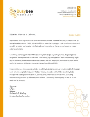 premium  Template: Technology Business Letterhead