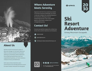 business  Template: Ski Resort Adventure Brochure Template