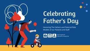 premium  Template: Simple Illustration Father's Day Presentation Template