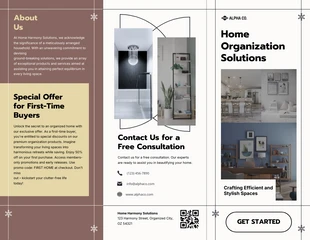 business  Template: Home Organization Solutions Brochure Template