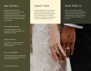 Dark Brown Wedding Tri Fold Brochure - Page 2