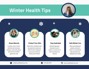 Free  Template: Winter Health Tips Infographic Template