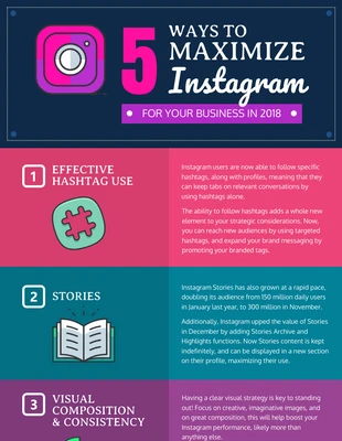 premium  Template: Instagram for Business Infographic Template