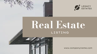 Free  Template: Zorba Real Estate Listing Presentation Template