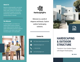 Free  Template: Hardscaping & Outdoor Structures Brochure Template