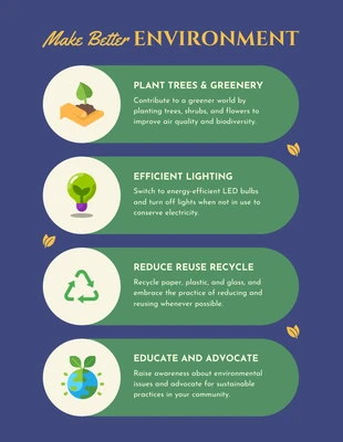 Free  Template: Make Better Environment Infographic Template