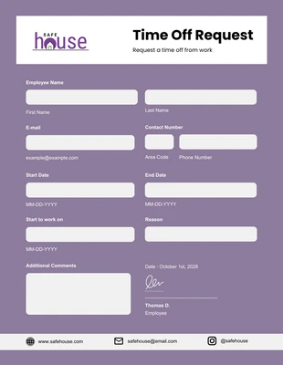 Free  Template: Request Form Template