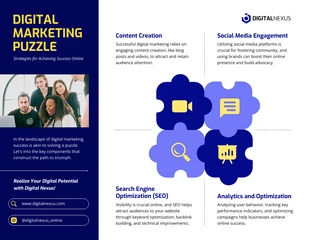 Free  Template: Digital Marketing Puzzle Infographic Template