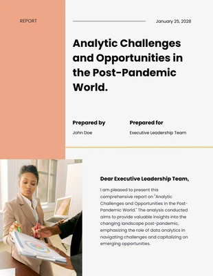 business  Template: Post-Pandemic Analytics Insights Report Template