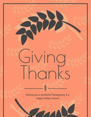 Free  Template: Contemporary Thanksgiving Card