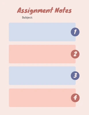 Free  Template: Cream Minimalist Assignment Notes Student Schedule Template