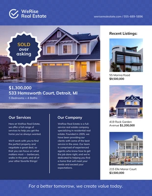 Free  Template: Best Real Estate Flyer Template