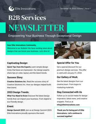 Free  Template: B2B Services Newsletter Template