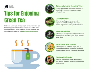 premium  Template: Tips for Enjoying Green Tea Infographic Template