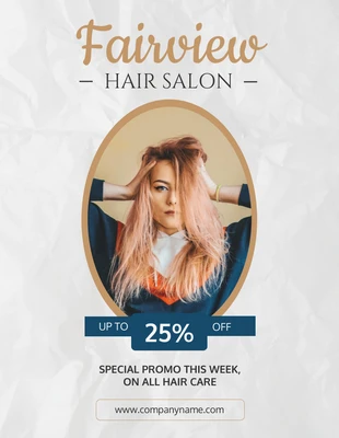 Free  Template: Hair Salon Special Offer Flyer Template