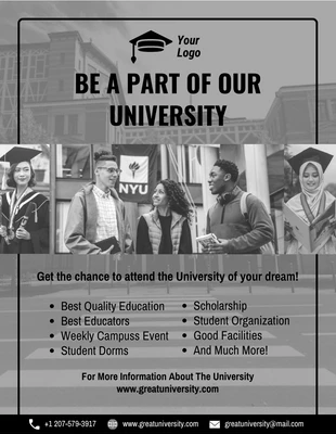 Free  Template: University Admission Scholarship Program Flyer Template