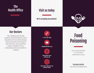 business  Template: Food Safety And Health Informational Tri Fold Brochure Template