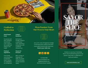 Free  Template: Green Red Food Brochure Template