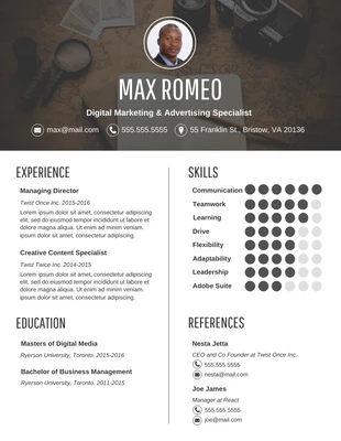 premium  Template: Distinguished Resume Template