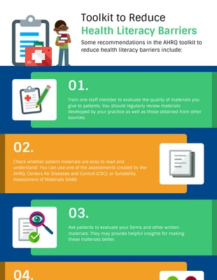 business  Template: Health Literacy Barriers Infographic Template