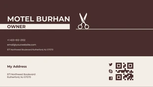 Cream & Brown Clean Hair Salon Business Card - Page 2