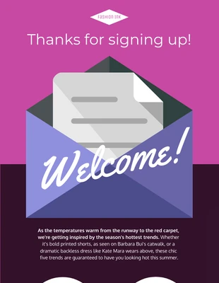 premium  Template: Welcome eNewsletter Template