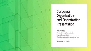 Free  Template: Corporate Organization Optimization Presentation Template