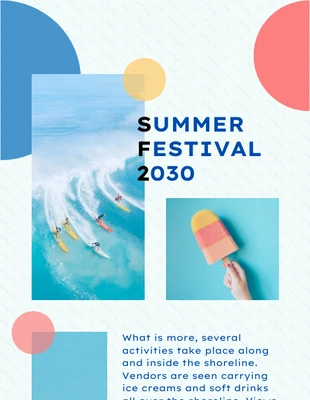 Free  Template: White Playful Summer Festival Newsletter Template