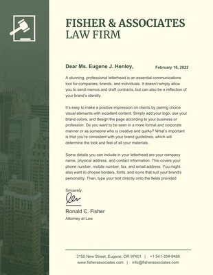 premium  Template: Vintage Law Firm Letterhead