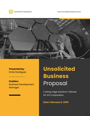 business  Template: Unsolicited Business Proposal Template