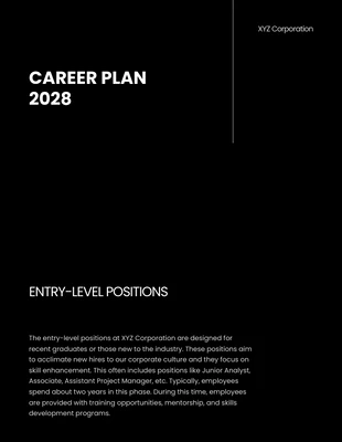 Free  Template: Simple Career Plan Template