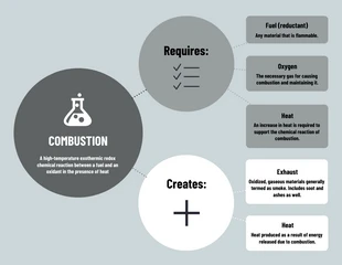 Free  Template: Combustion Chemistry Concept Map Template