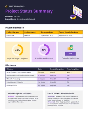 business  Template: Project Report Template