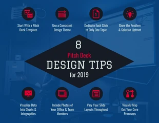 Free  Template: Diamond Pitch Deck Tips List Infographic Template