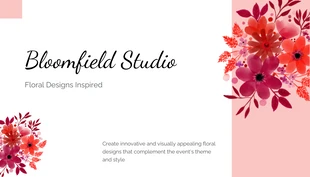 Free  Template: Pink Floral Business Card