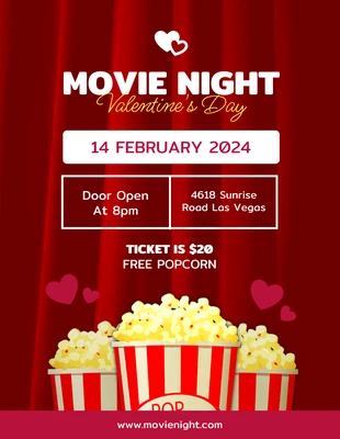 Free  Template: Movie Night Flyer Template