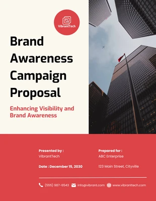 Free  Template: Brand Awareness Campaign Proposal Template